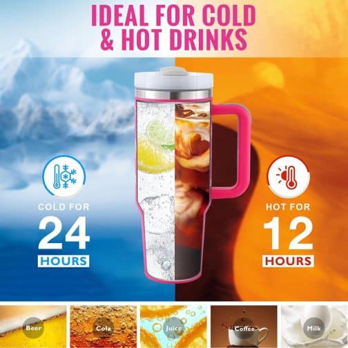 Thermal cup for hot/cold drinks, 24hr cold, 12hr hot.