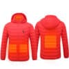 New Heated Jacket Coat USB Electric Jacket Cotton Coat Heater Thermal Clothing Heating Vest Men's Clothes Winter - Red Zone4, 2XL