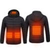 New Heated Jacket Coat USB Electric Jacket Cotton Coat Heater Thermal Clothing Heating Vest Men's Clothes Winter - Black Zone4, 3XL