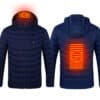 New Heated Jacket Coat USB Electric Jacket Cotton Coat Heater Thermal Clothing Heating Vest Men's Clothes Winter - Blue Zone2, 6XL