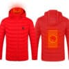 New Heated Jacket Coat USB Electric Jacket Cotton Coat Heater Thermal Clothing Heating Vest Men's Clothes Winter - Red Zone2, 3XL