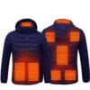 New Heated Jacket Coat USB Electric Jacket Cotton Coat Heater Thermal Clothing Heating Vest Men's Clothes Winter - Blue Zone8, 2XL