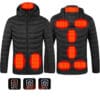New Heated Jacket Coat USB Electric Jacket Cotton Coat Heater Thermal Clothing Heating Vest Men's Clothes Winter - Black Zone9, 3XL