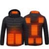 New Heated Jacket Coat USB Electric Jacket Cotton Coat Heater Thermal Clothing Heating Vest Men's Clothes Winter - Black Zone8, XL