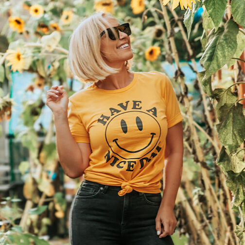 Have A Nice Day Retro Smiley Face Tee