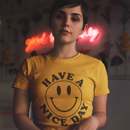 Have A Nice Day Retro Smiley Face Tee - Image 2