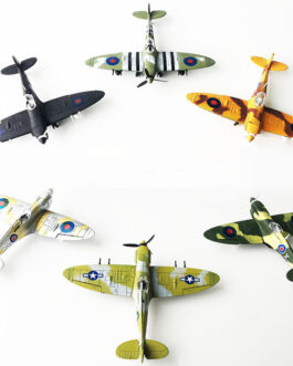 Spitfire Intercept Fighter Painted Edition Military Assembled Aircraft Model Educational Toy