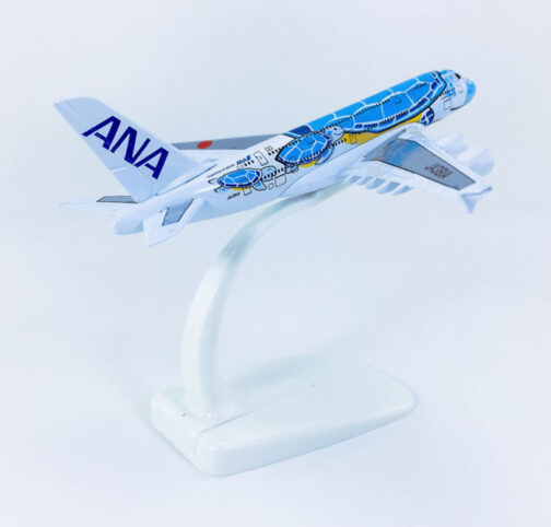 ANA airplane model on display stand