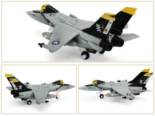 Model military jet with detailed markings and colors.