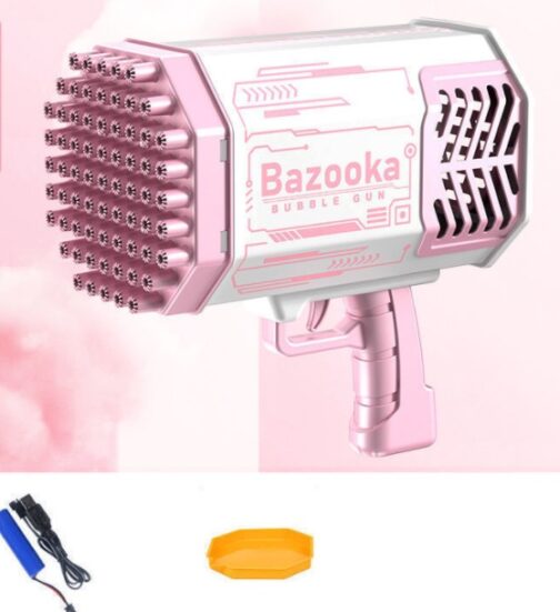 Bubble Gun Rocket 69 Holes Soap Bubbles Machine Gun Shape Automatic Blower With Light Toys For Kids Pomperos - Image 8