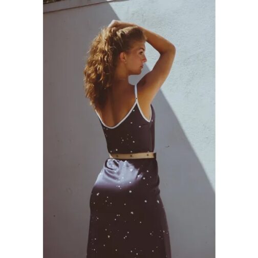 Andromeda Silk Dress In Twilight - Image 4