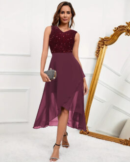 Multi-layer Mesh Sleeveless Irregular Hem Pettiskirt