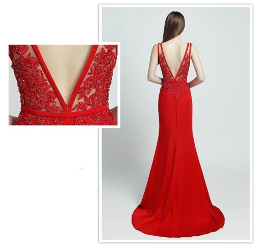 Lace Beaded Toast Dress Temperament Long Style - Image 6