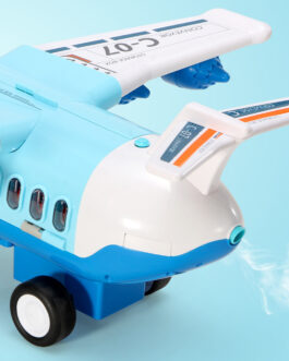 Large Storytelling Spray Plane With Alloy Car Storage Multifunctional Toy