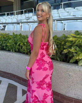 Women’s Embroidered Sleeveless Straight Holiday Dress