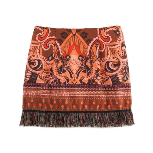 Tassel Decorative Printing Package Hip Skirt - Image 4