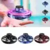 Mini Fingertip Gyro Interactive Decompression Toy Drone LED UFO Type Flying Helicopter Spinner Toy Kids - 3pc Set