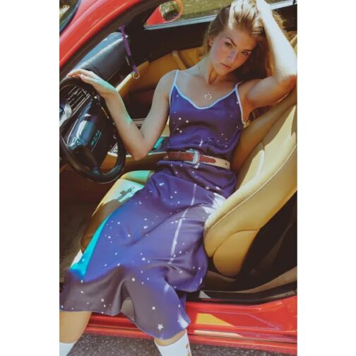 Andromeda Silk Dress In Twilight