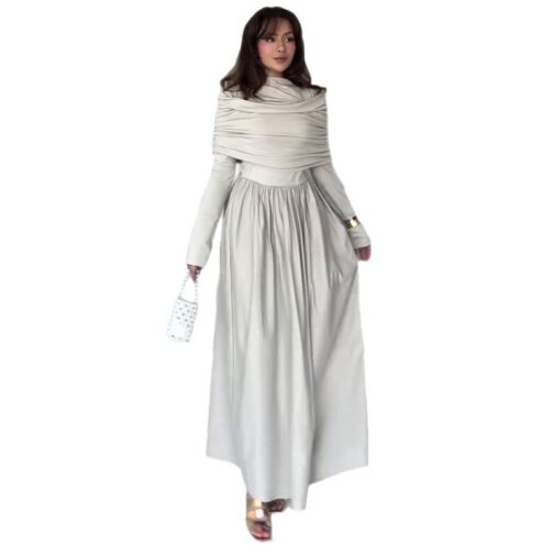 Women's Pleated Elegant High-grade Slim Fit Dress - Image 5