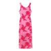 Women's Embroidered Sleeveless Straight Holiday Dress - Sleeveless Long Dress, M