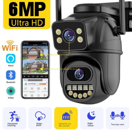 6MP Ultra HD security camera with smartphone integration