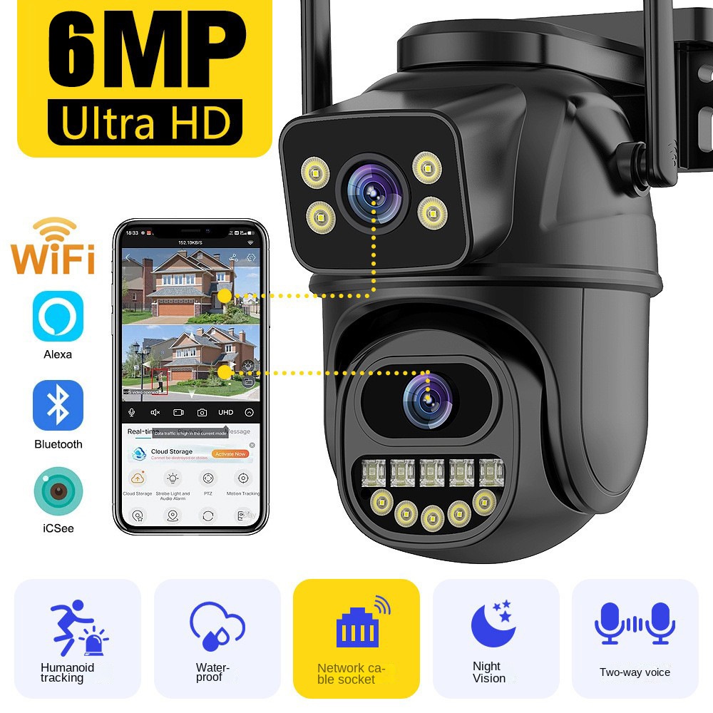 6MP Ultra HD security camera with smartphone integration