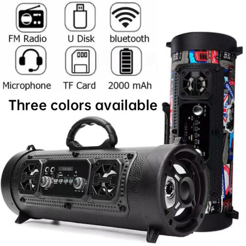 Portable speaker with FM, Bluetooth, various inputs