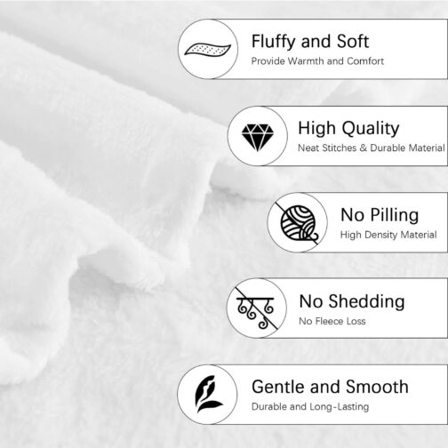Soft, high-quality blanket features no pilling or shedding.
