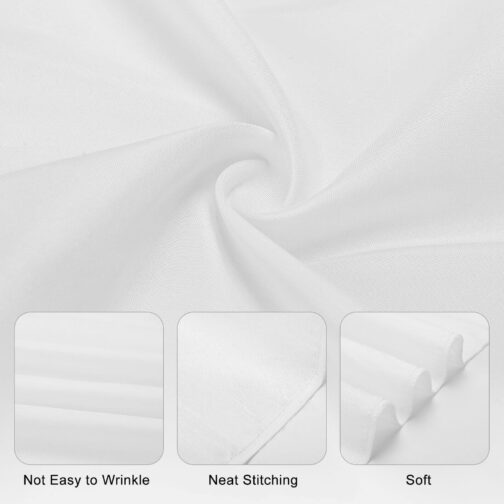 White fabric with neat stitching and softness