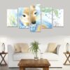 Canvas Wall Art Prints (No Frame) 5-Pieces/Set C