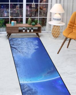 Area Rug with Black Binding  10’x3’3”
